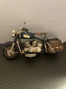 Metal And Ceramic Desktop Motorcycle Vintage Design - Picture 1 of 6