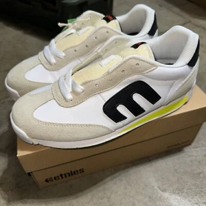 Etnies Lo-Cut CB White Orange Black 7 Shoes Sneakers Mc Rap 8.5 Womens - Picture 1 of 5