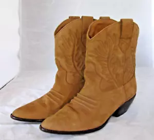 Sabree Women's Tan Color Suede Cowboy Boots "Laurie" Size 7C? - Picture 1 of 13