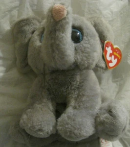 Whopper (Elephant) TY Beanie Collezione Babies 6"~Grigio~LBDEU - Foto 1 di 3