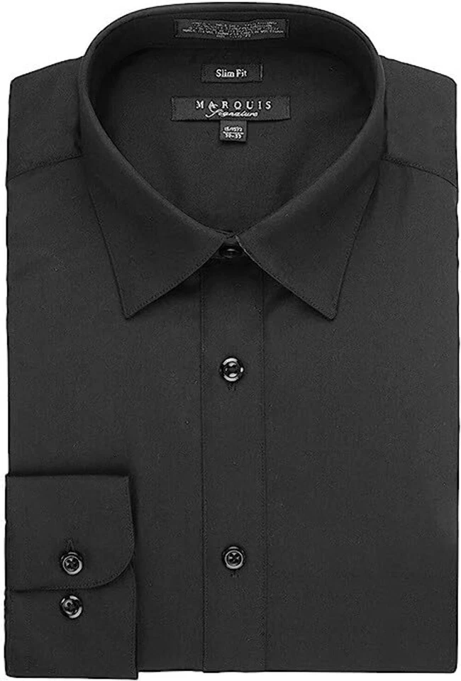 Marquis 009SL Dress Shirt Slim Fit Black - Image 1 of 1