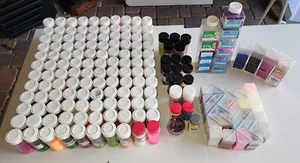 Huge Mixed Lot Bulk Of Multicolor Glitter Multicolor Craft Supplies 179 Jars - Picture 1 of 9