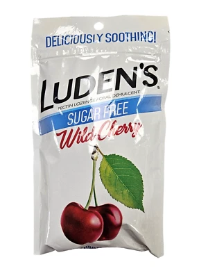 Ludens SUGAR FREE Cough Drops Wild CHERRY Drops 25ct __ - Image 1 of 2