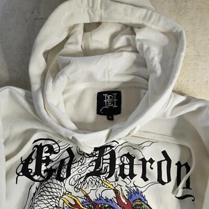 Ed Hardy DRAGON MEN'S Ivory White HOODIE Pullover Size Extra Large XL NEW w/ TAG - Picture 1 of 11
