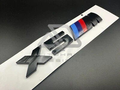 BMW X5M X5 M Badge For Rear Boot Gloss Black OEM+ - Image 1 of 2