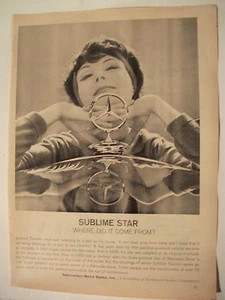 1959 MERCEDES-BENZ SUBLIME STAR US MAGAZINE FULLPAGE ADVERTISEMENT - Picture 1 of 1