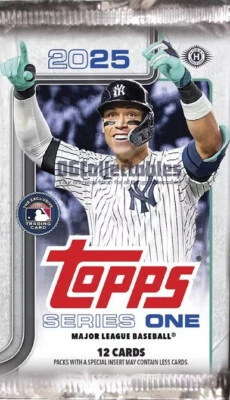2025 TOPPS SERIES 1 BASEBALL SEALED HOBBY PACK MLB BRAND NEW FROM UNSEARCHED BOX - image 1 of 3