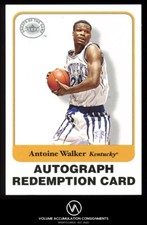 2001-02 Fleer Greats of the Game Autograph Redemption Card Antoine Walker