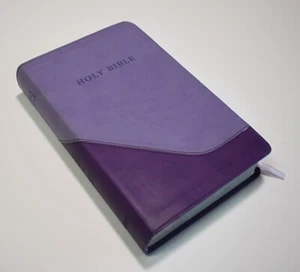 Holy Bible KLV King James Version Large Print Reference Edition Purple Red Words - Picture 1 of 5