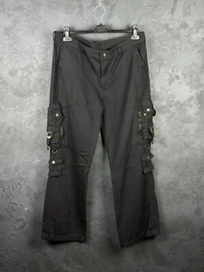 Japanese Style Cargo Pants Multipocket Black - Picture 1 of 7
