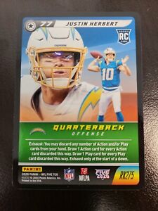 2020 NFL Five Justin Herbert RC RARE Card #RK275