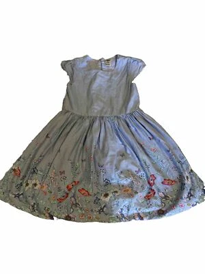 Girls Size 6/6x Blue Floral Cap Sleeve Dress Oshkosh Bigosh  - Image 1 of 4