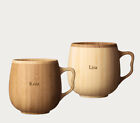 RIVERET Bamboo Coffee/Tea Cups  w/ Order Laser Names Ecological 350ml/11.2oz