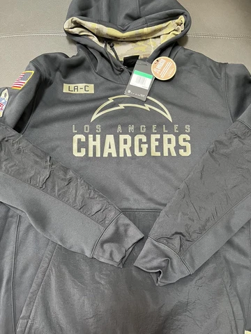 New Nike Los Angeles Chargers Salute To Service Size XL STS Therma Hoodie Black Cover