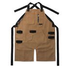 Canvas Bib Apron with Reinforced Pockets Perfect for Cooking and Grilling
