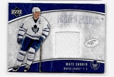 MATS SUNDIN 2005-06 UPPER DECK ICE FROZEN FABRICS GAME USED JERSEY
