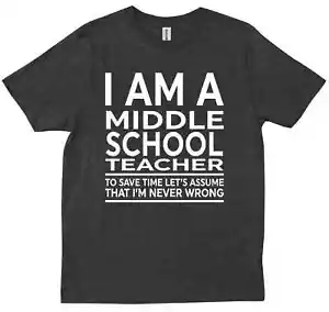 Funny Gift For Middle School Teacher Coworker Birthday Gifts T-shirt - Picture 1 of 10