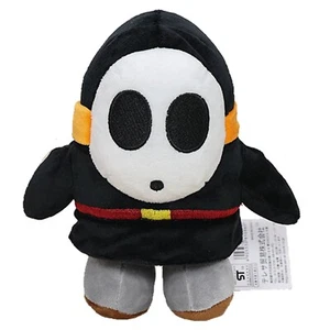 Black Shy Guy Super Mario Bros Plush Toy In Paper Mario Color Splash Figure 6" - Picture 1 of 6