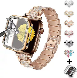 Bling iWatch Band Strap Diamond Case For Apple Watch Series 6 5 4 3 2 1 SE 40/44 - Picture 1 of 19