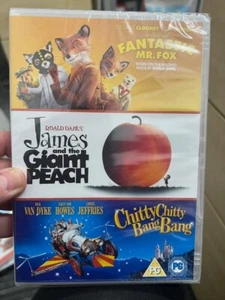 Fantastic Mr Fox James & The Giant Peach Chitty Chitty Bang Bang DVD brand new - Picture 1 of 1