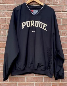 Vintage Nike Purdue Boilermakers Center Swoosh Pullover Windbreaker Jacket XL - Picture 1 of 7