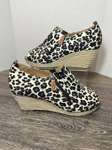Comfortview Animal Print Wedge Open Toe Sandal Women’s Sz 12WW Marci #42899 Wide - Picture 1 of 23