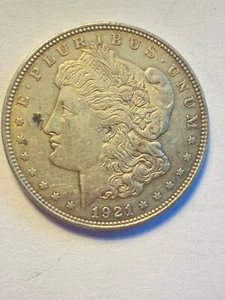 1921  Morgan Silver Dollar AU - Almost Uncirculated.  Brilliant. - Picture 1 of 2