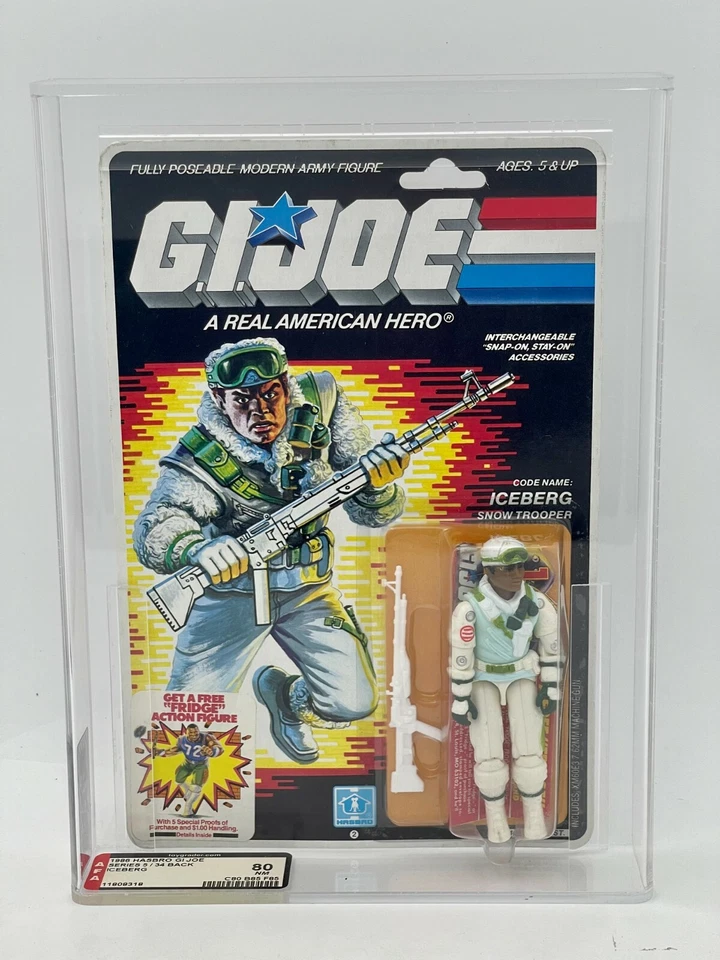 GIJOE 1986 HASBRO ICEBERG SERIES 5 / 34 BACK AFA GRADED 80