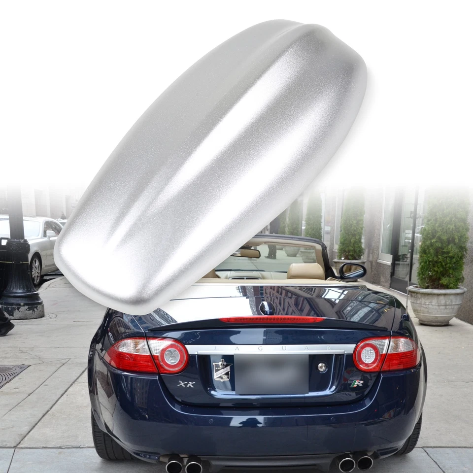 Antena ficticia aérea estilo Jaguar aleta de tiburón pintada plateada ajuste universal XKR XFR Foto 1 de 4