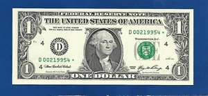 2006 CH/CU $1 CLEVELAND STAR NOTE SERIAL #D00219954* ONLY 640,000 PRINTED - Picture 1 of 1