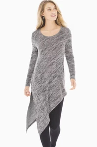 Soma Melange Asymmetrical Tunic Black/Grey Small - Picture 1 of 8