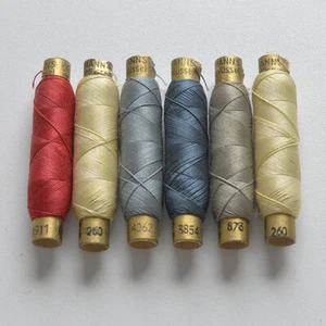 Lote 6 x Ackermann ́s Llave Oro Costura Seda Algodón Mercerizado - Imagen 1 de 2