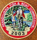PA FISH BOAT COMMISSION TROUT STAMP SERIES 6" 2003 MORNING MEMORIES PATCH SIGNED