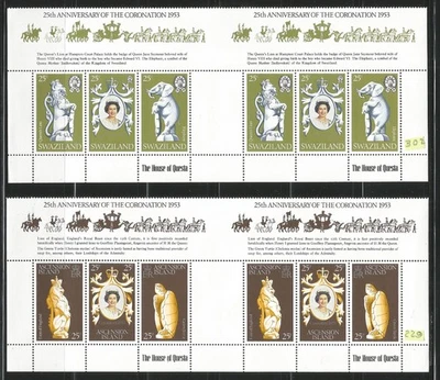 1978 QEII 25th ANNIVERSARY QUEEN CORONATION 1953 seven diff mint sheets MNH/VG - Image 1 of 4