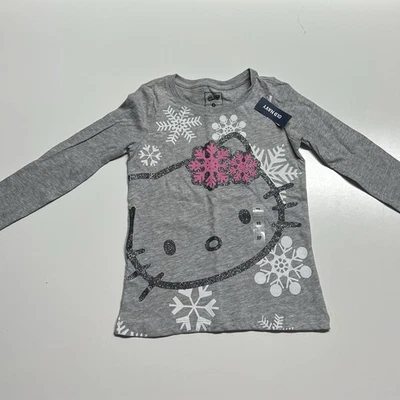 Camisa Top Hello Kitty Invierno Navidad Vacaciones LS Sanrio Niña NUEVA XS Foto 1 de 4