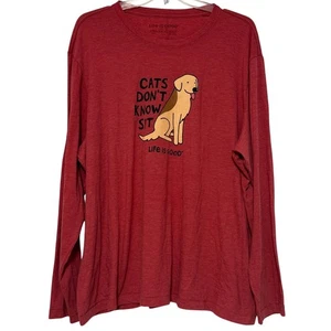 Herren T-Shirt Life Is Good Langarm Rundhals, Größe XXXL - Bild 1 von 6