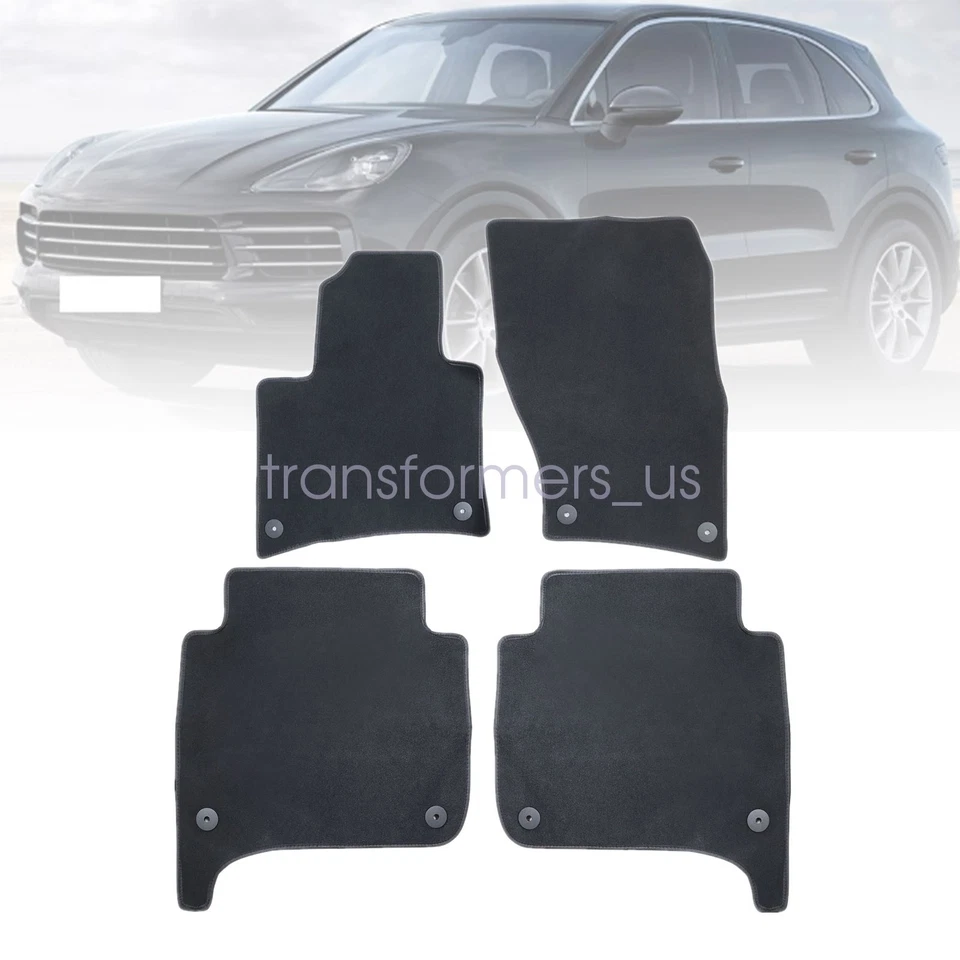 Alfombrillas delanteras y traseras negras nuevas para Porsche Cayenne 2011 2012 2013-2018 Foto 1 de 4