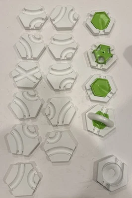 FOR PARTS Ravensburger Gravitrax Game - 16 White Green Junction Tiles - Image 1 of 3