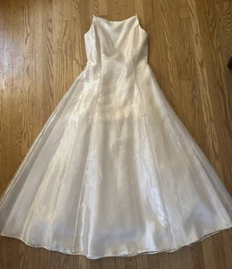Vintage Jessica McClintock Millennium 2000 Formal Wedding Bridal Dress Size 10 - Picture 1 of 22