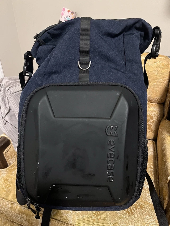 Evecase Shell DSLR Camera Bag Size 20Lx13Wx7D Hard Case Divider Backpack - Image 1 of 4