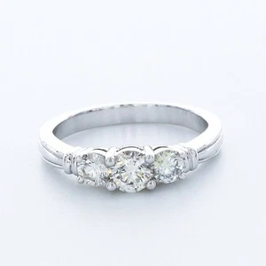 1.4CT LAB-CREATED DIAMOND E/VVS2 ROUND 14K WHITE GOLD VINTAGE ENGAGEMENT RING - Picture 1 of 4