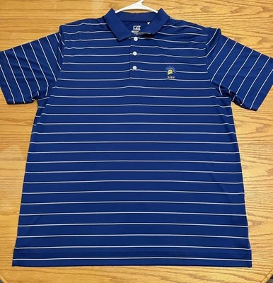 Cutter & Buck San Jose State Spartans Blue Stripe Polo, 3XL - Image 1 of 4