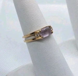 Süßer Damenring 14 Karat Gelbgold Amethyst, Größe 6,75, 2,6 Gramm - Bild 1 von 19