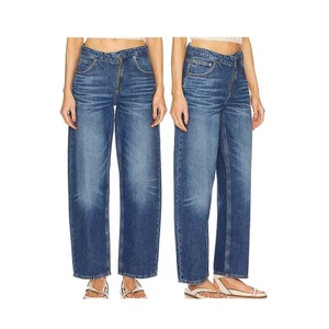 Pantalones de mezclilla MARCO para mujer con cremallera en ángulo barril largo Pearl District talla 25 $298 - Imagen 1 de 13