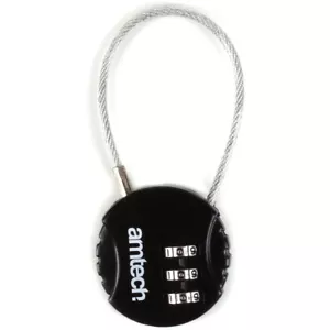 STRONG 3 DIGIT COMBINATION LOCK Bag Backpack Travel Cycle Security Wire Padlock - Picture 1 of 3