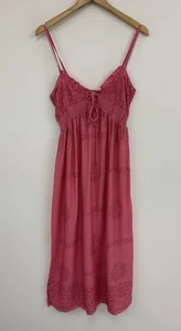 Urban Outfitters Indian Ocean Sanskrit Midi Dress Pink Size XS / S NEW - Picture 1 of 11