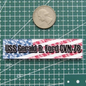1/700 1/350 Modello Targa Display Plastica USS Gerald R. Ford CVN-78 mn126 - Foto 1 di 3
