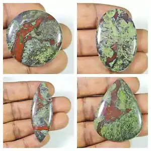 264Cts. Drago naturale diaspro ovale cabochon pietra preziosa sfusa lotto 4 p... - Foto 1 di 11