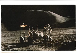 IRWIN On ROVER LM MOUNT HADLEY on MOON JF Kennedy Space Center Postcard 1972 - Picture 1 of 2