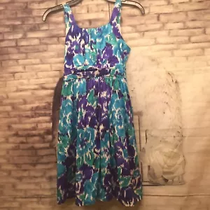 Mädchen Rare Editions Größe 12 Sommerkleid Blau Aquarelle - Bild 1 von 5